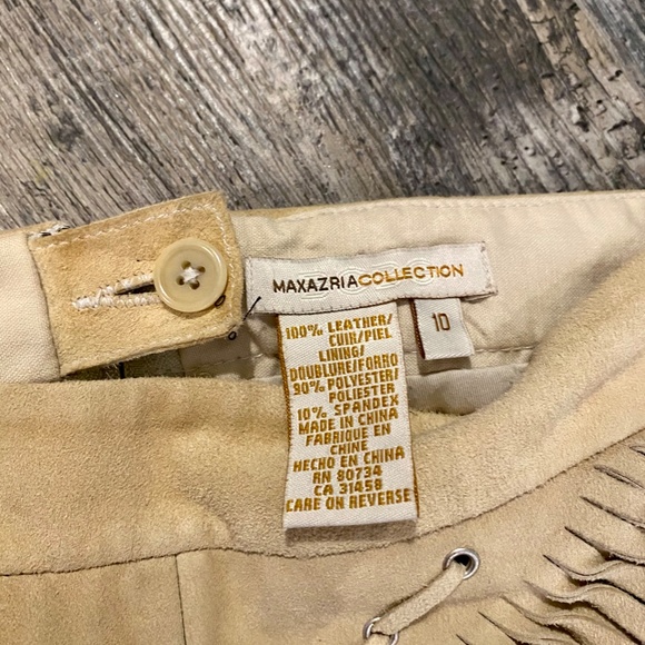 Buttery soft suede pants w/ front pattern - Picture 3 of 7